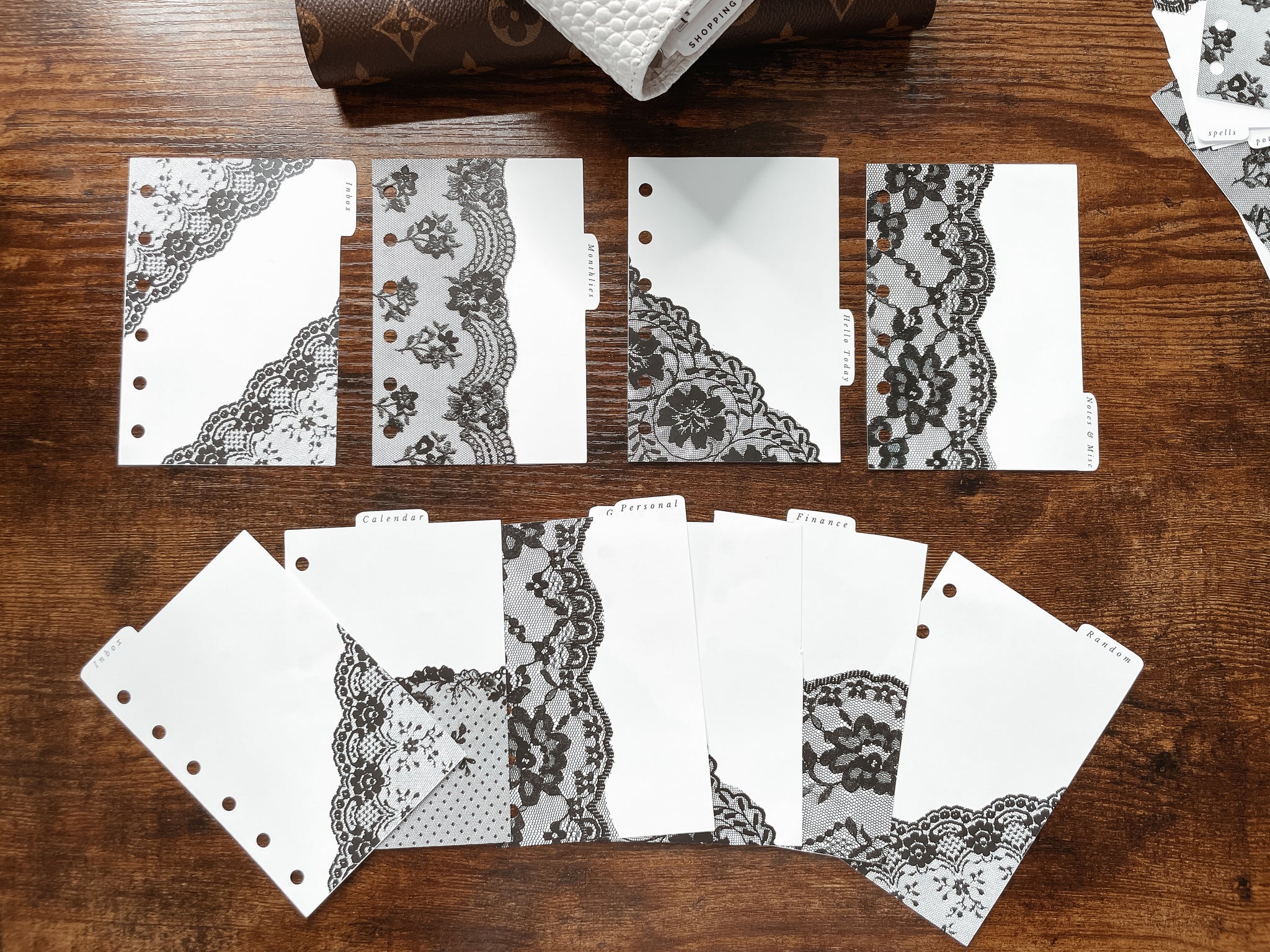 LACE COLLECTION: CUSTOM 4 or 6 TABS Dividers