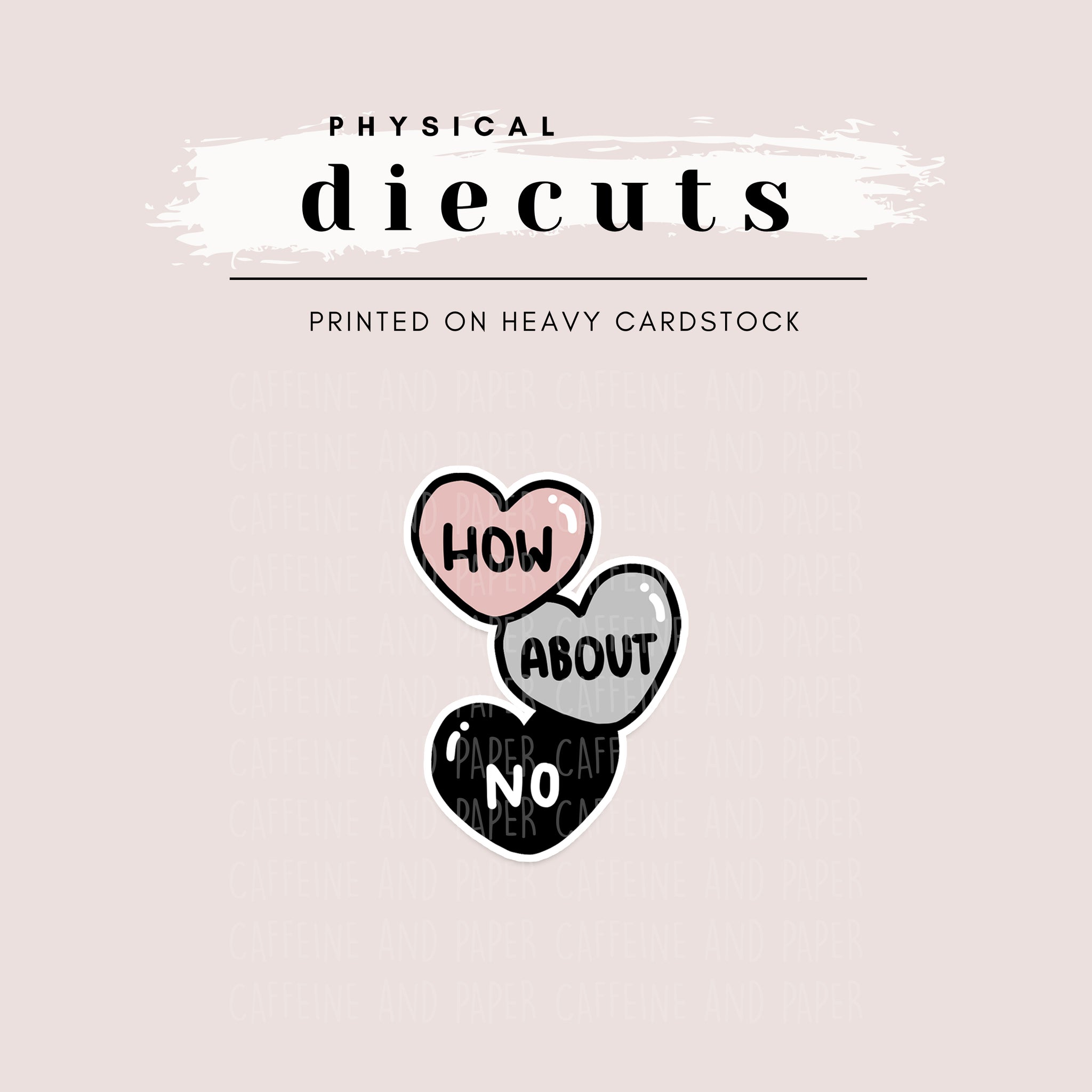 Diecut - How About No Heart (2 Colors Available)