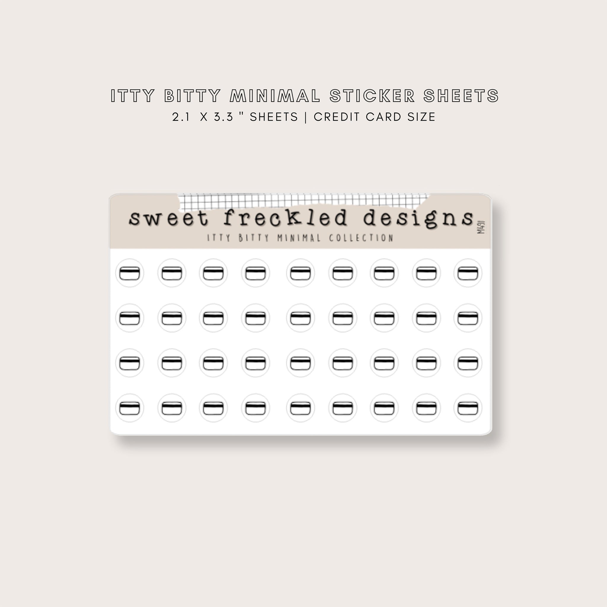 ITTY BITTY Credit Card Stickers