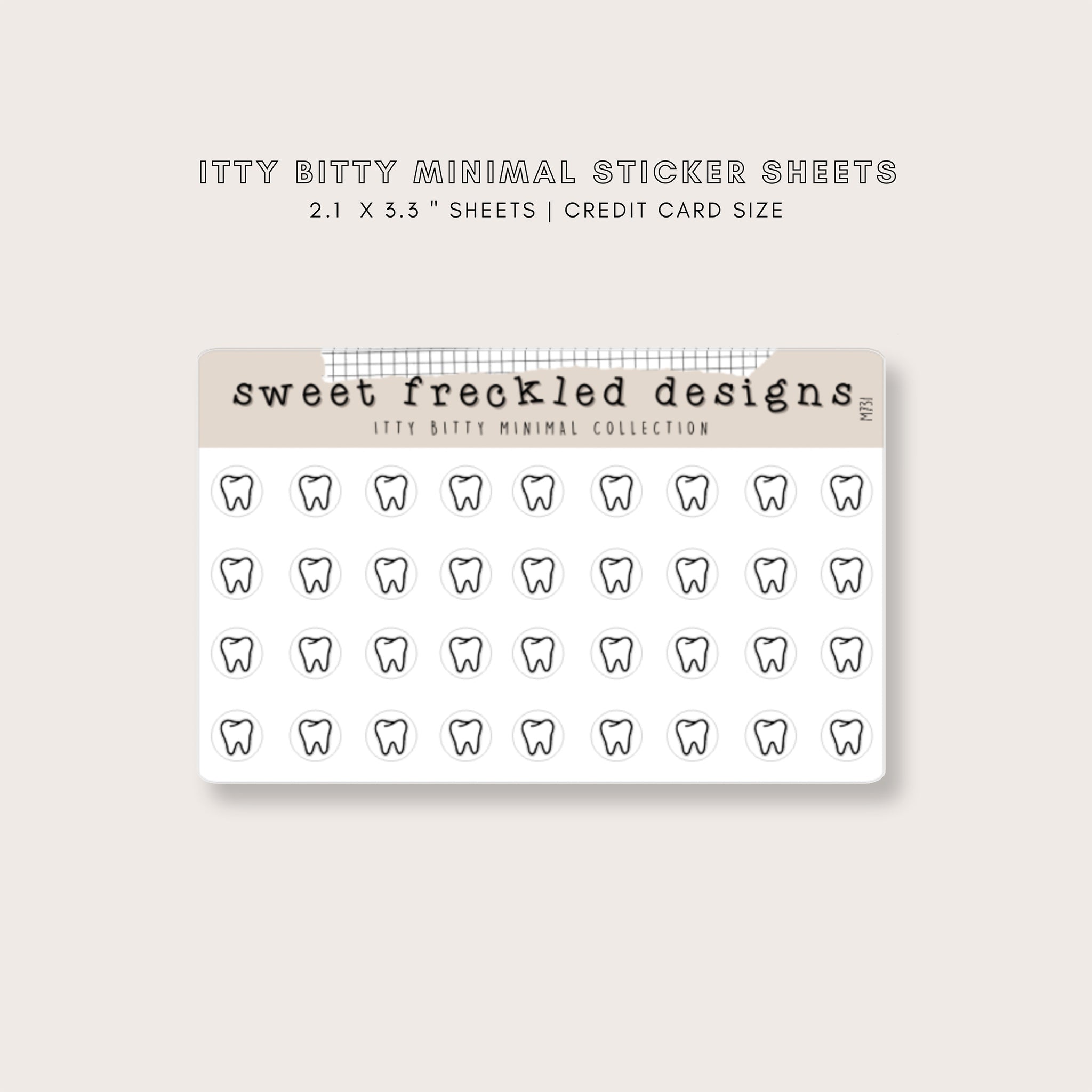 ITTY BITTY Dentist Tooth Stickers