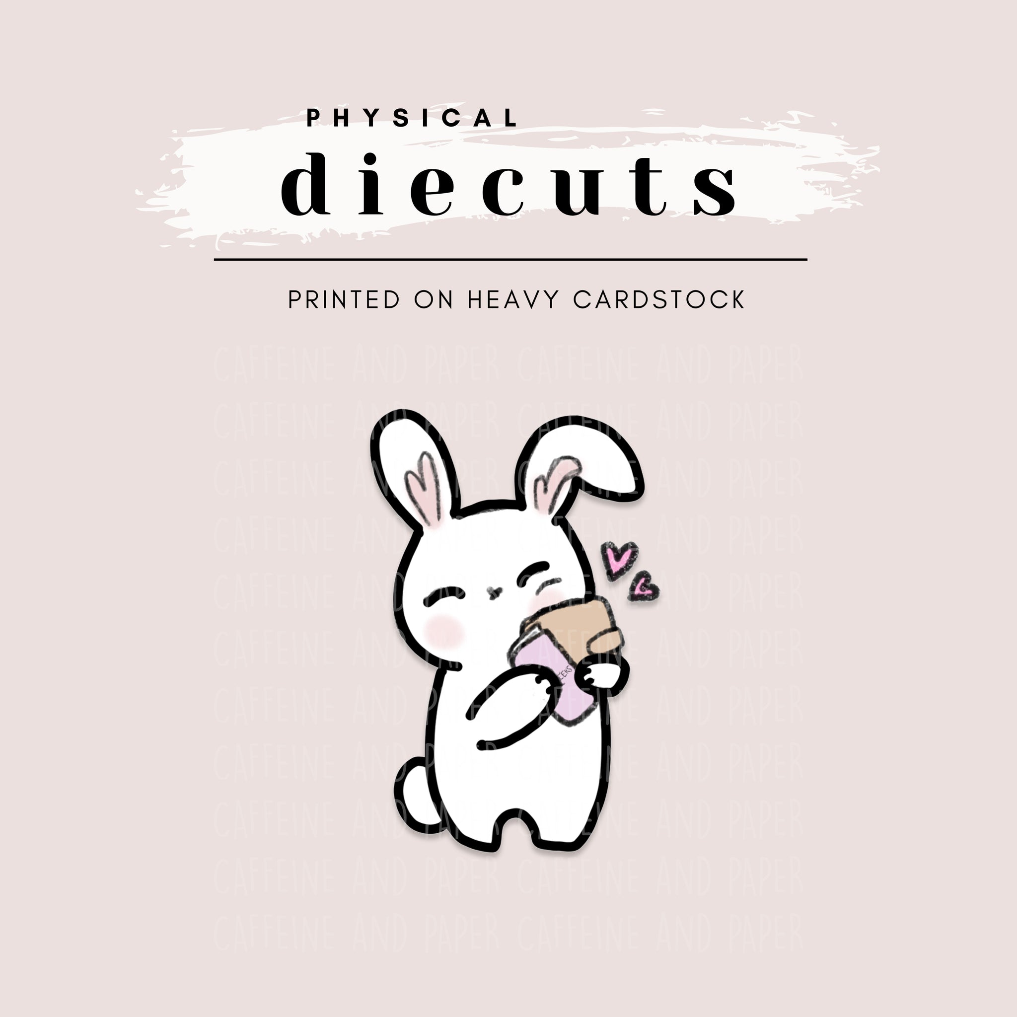 Diecut - Latte the Bunny Planner Love