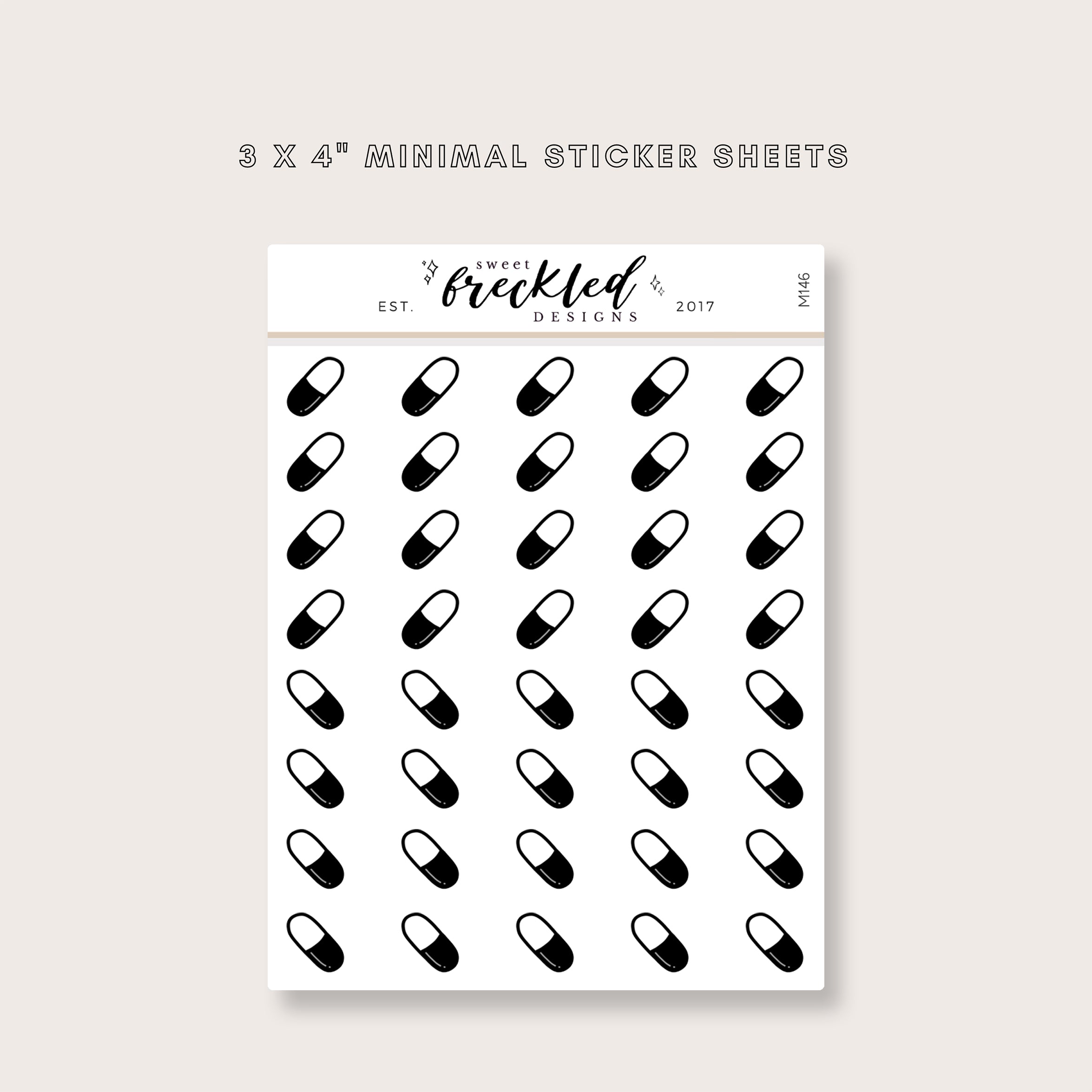 Minimalistic Mini Planner Stickers