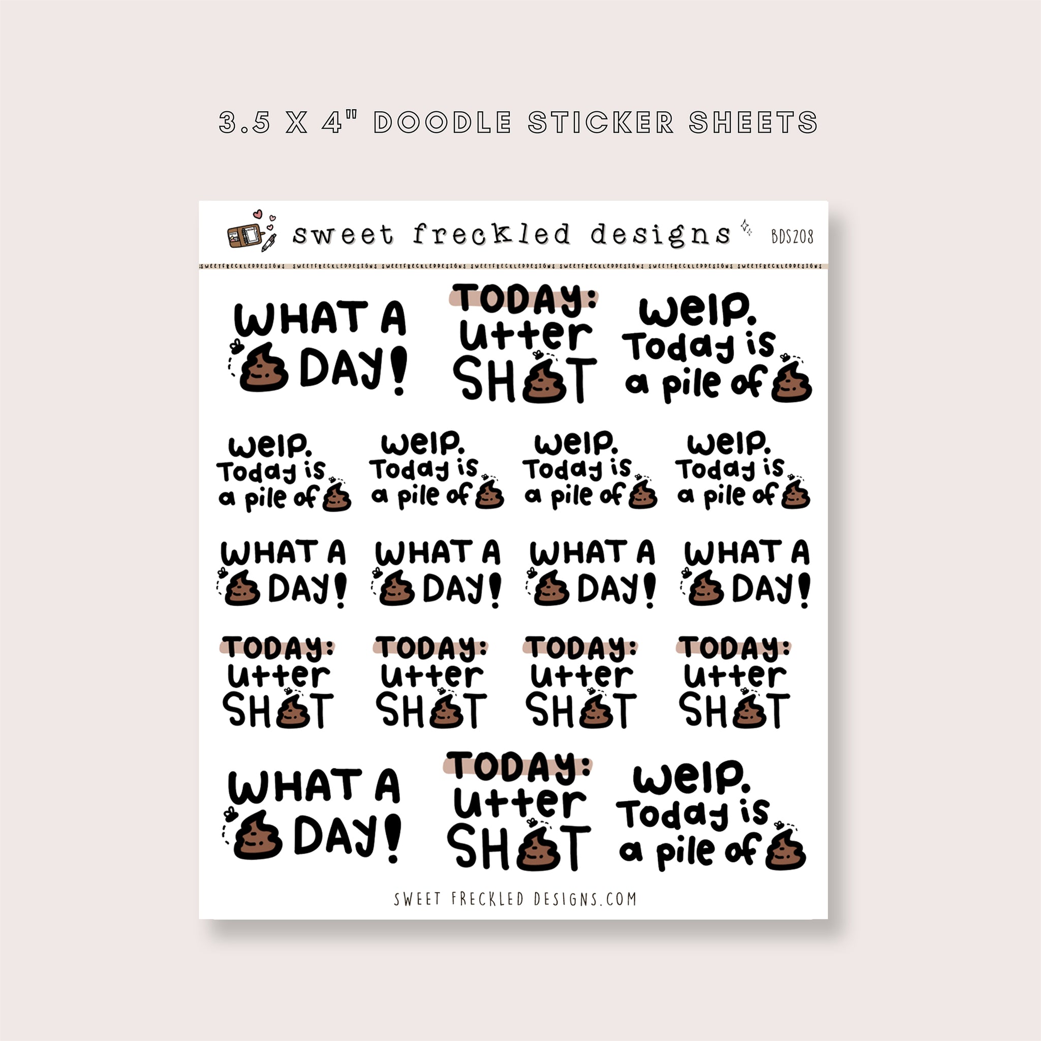 What a Sh!tty Day! Poop Stickers