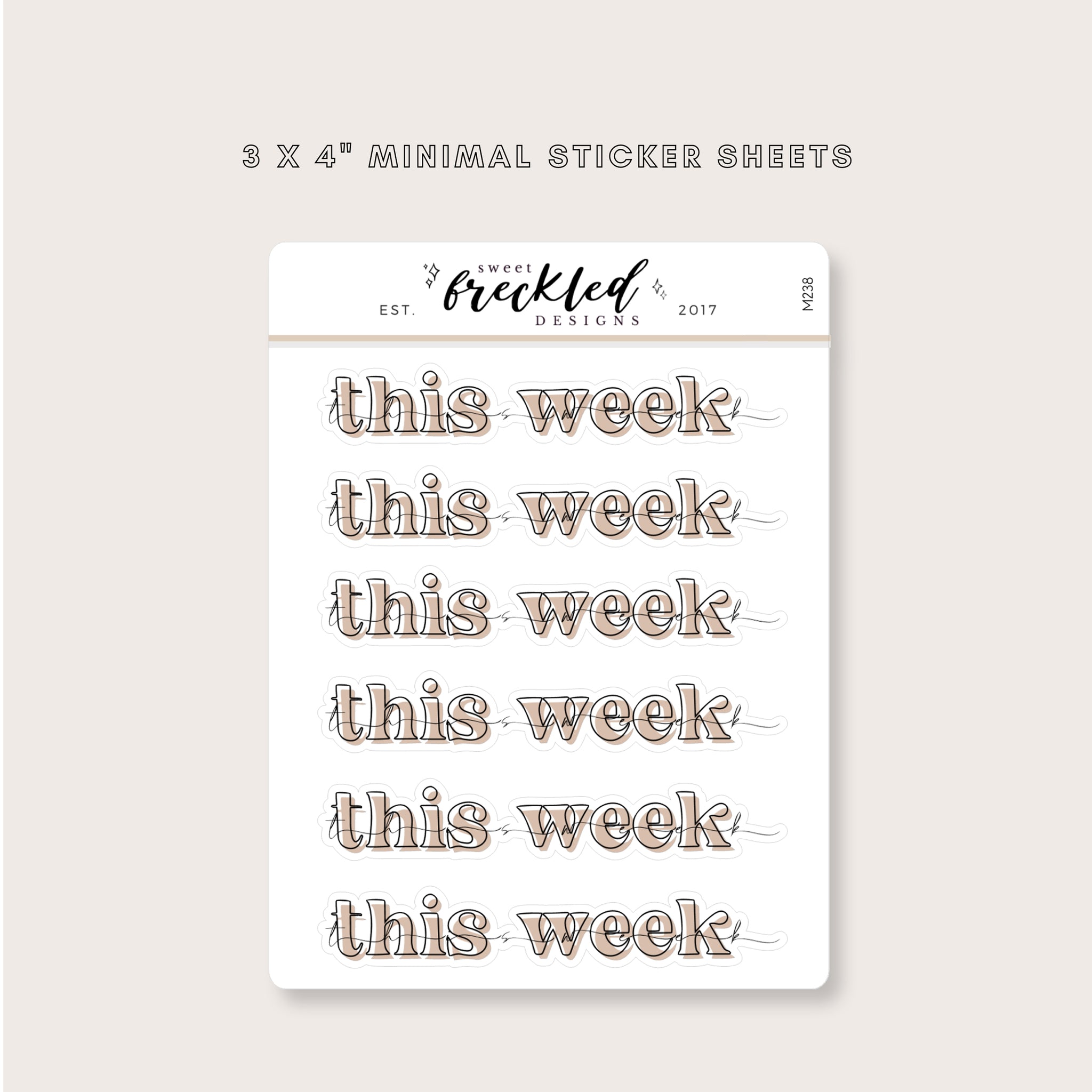 Minimal Bold "This Week" Text Stickers