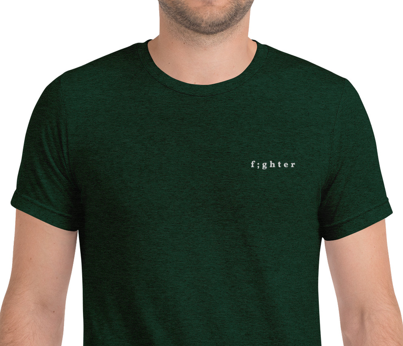 [PRE-ORDER] "f;ghter" Unisex Tri-blend Soft Shirt - NO COUPON CODES
