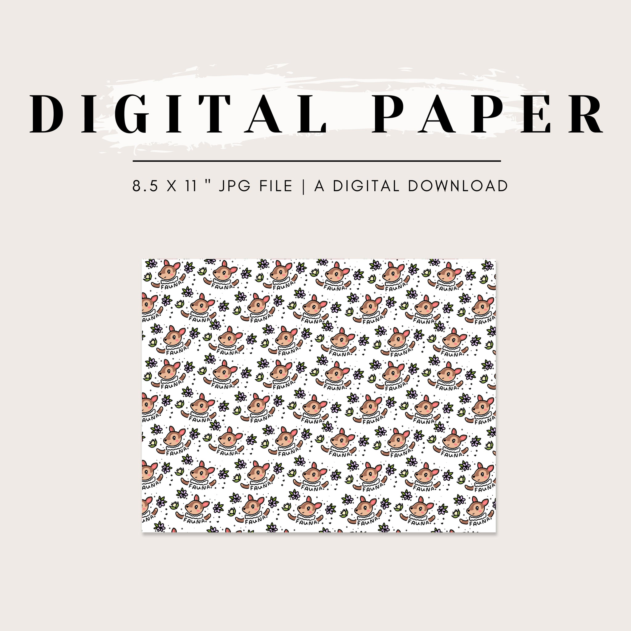 Digital Paper - ACNH Fauna & Flowers