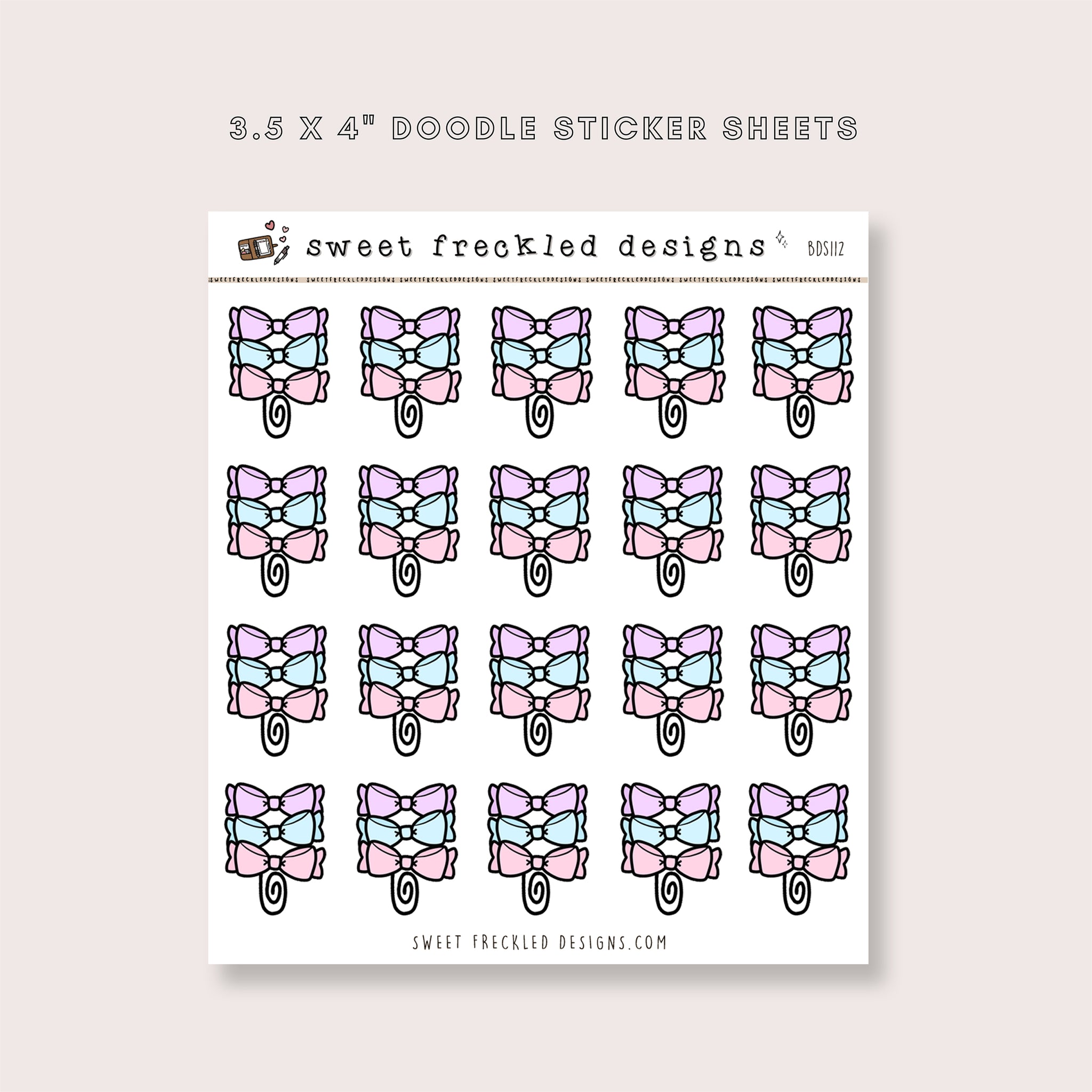 Bow Clips Checklist Stickers (2 Colors Available) - Fits in Hobonichi Weeks!