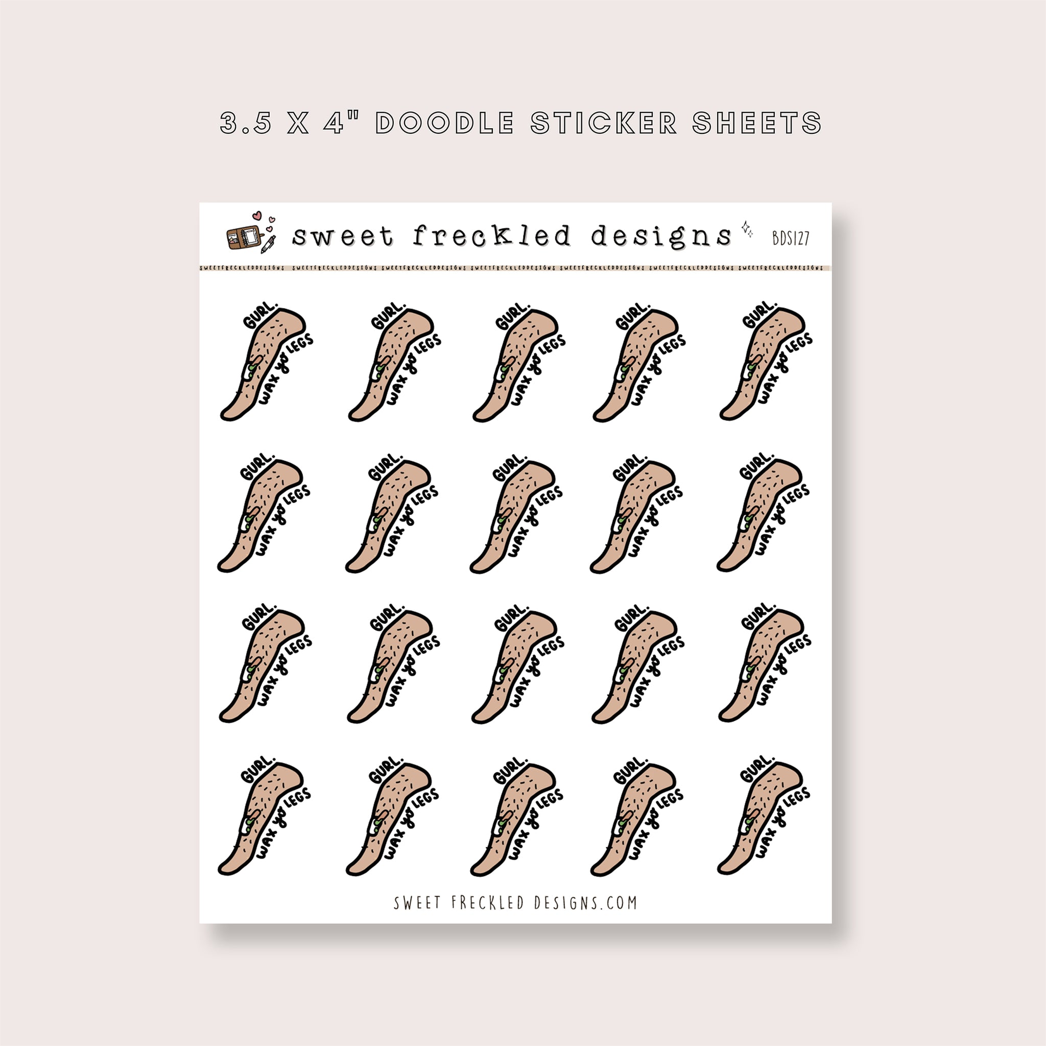 Shave (or Wax) Legs Stickers (3 Skin Tones Available)