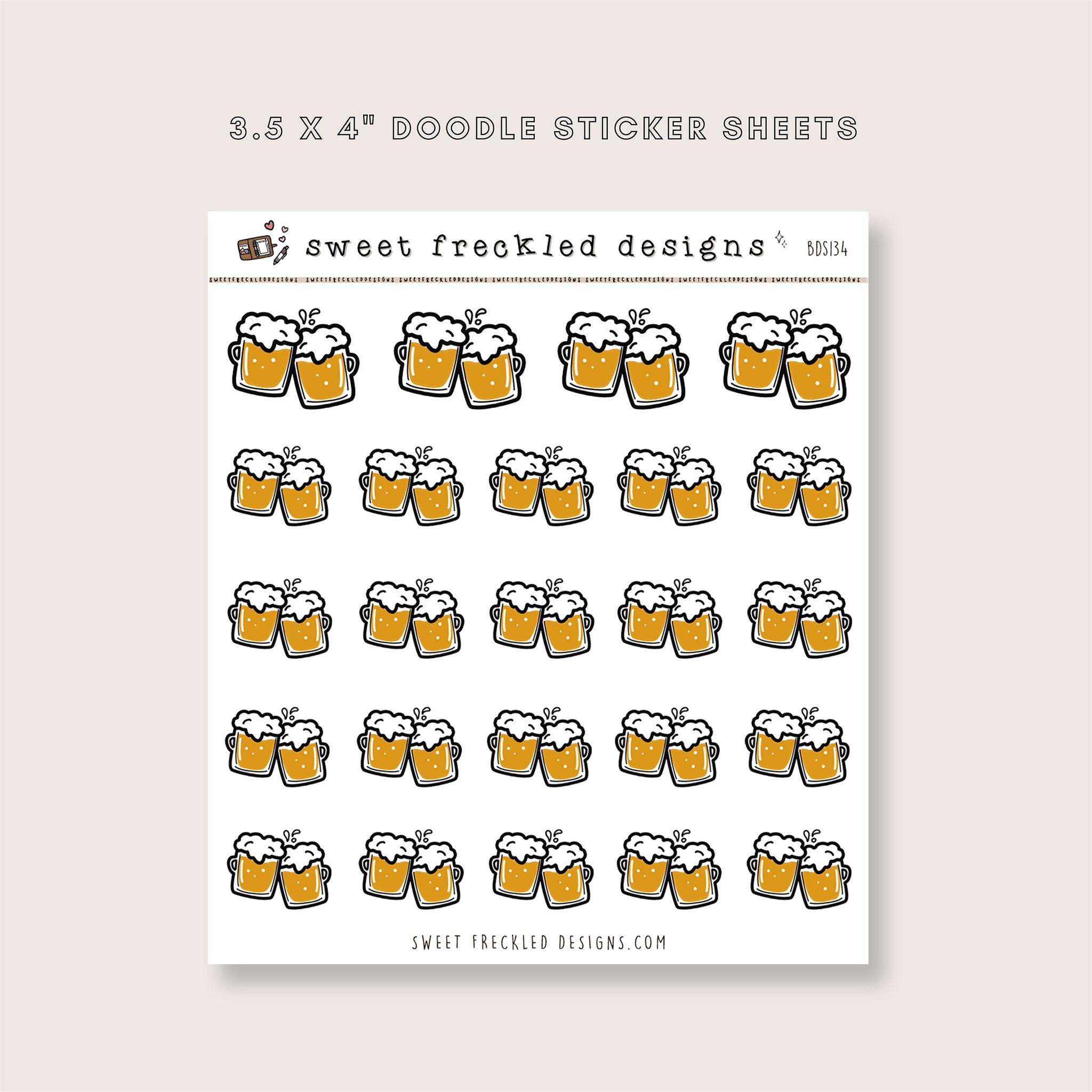 Cheers for Beer Drinks Stickers
