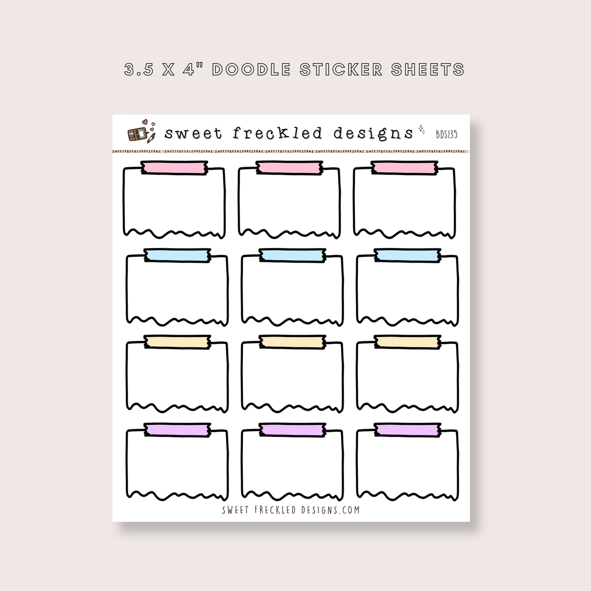 Mini Notepad Stickers (Fits inside Hobonichi Weeks boxes)