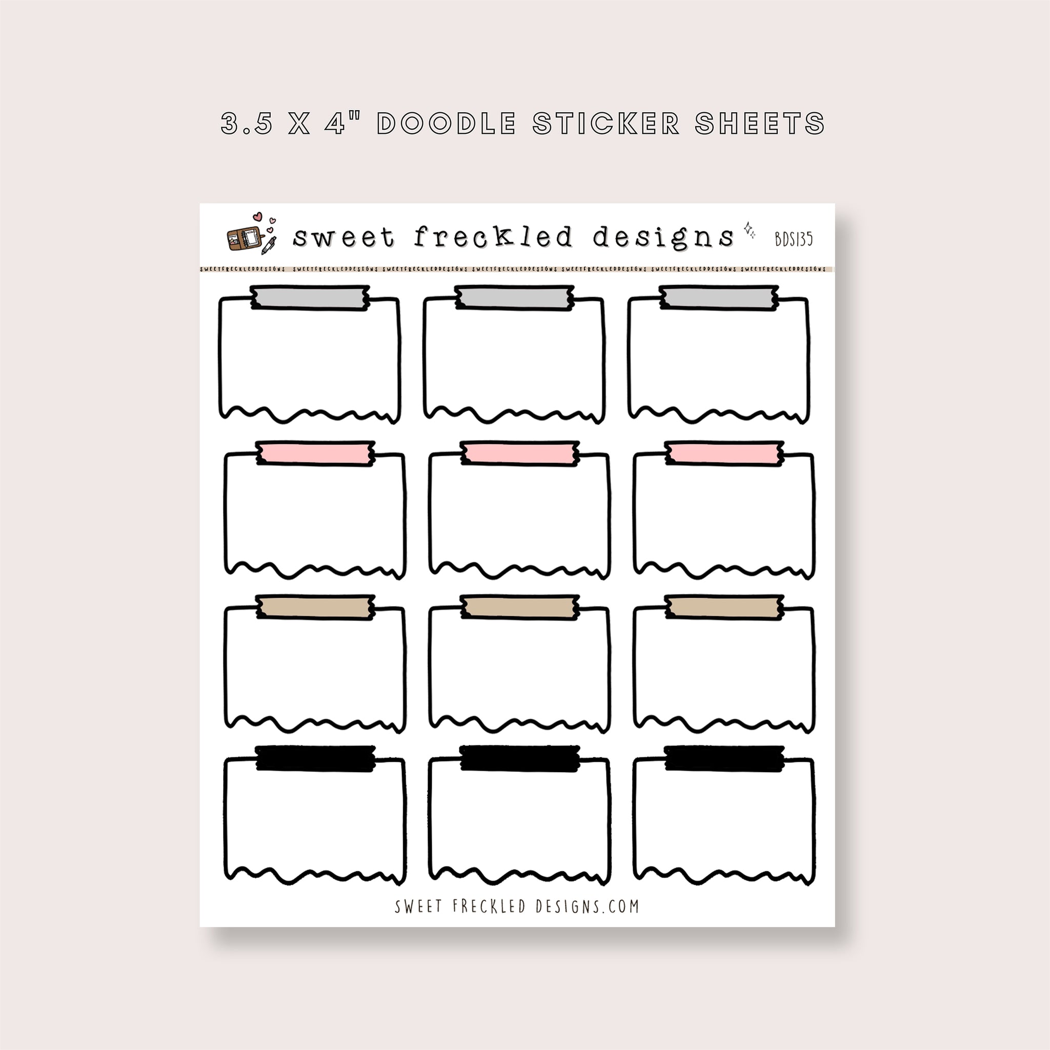 Mini Notepad Stickers (Fits inside Hobonichi Weeks boxes)