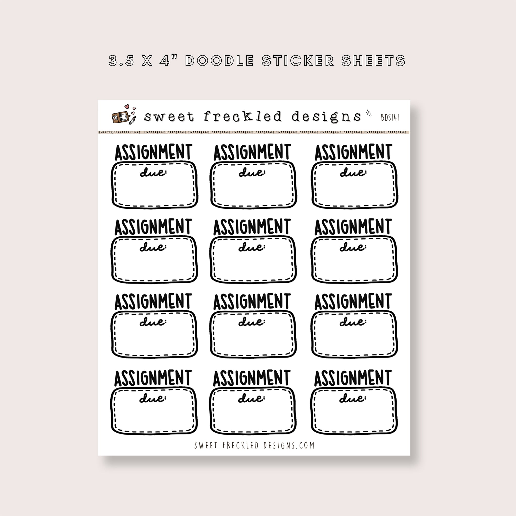 Assignment Due Stickers