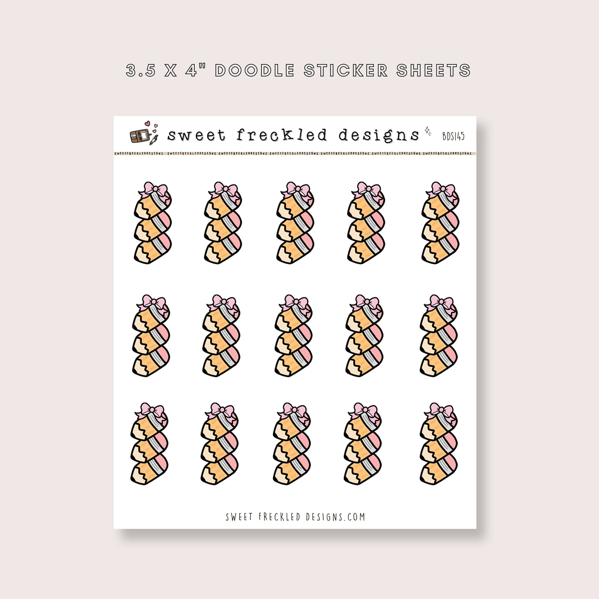 Stacked Fat Pencil Checklist Stickers