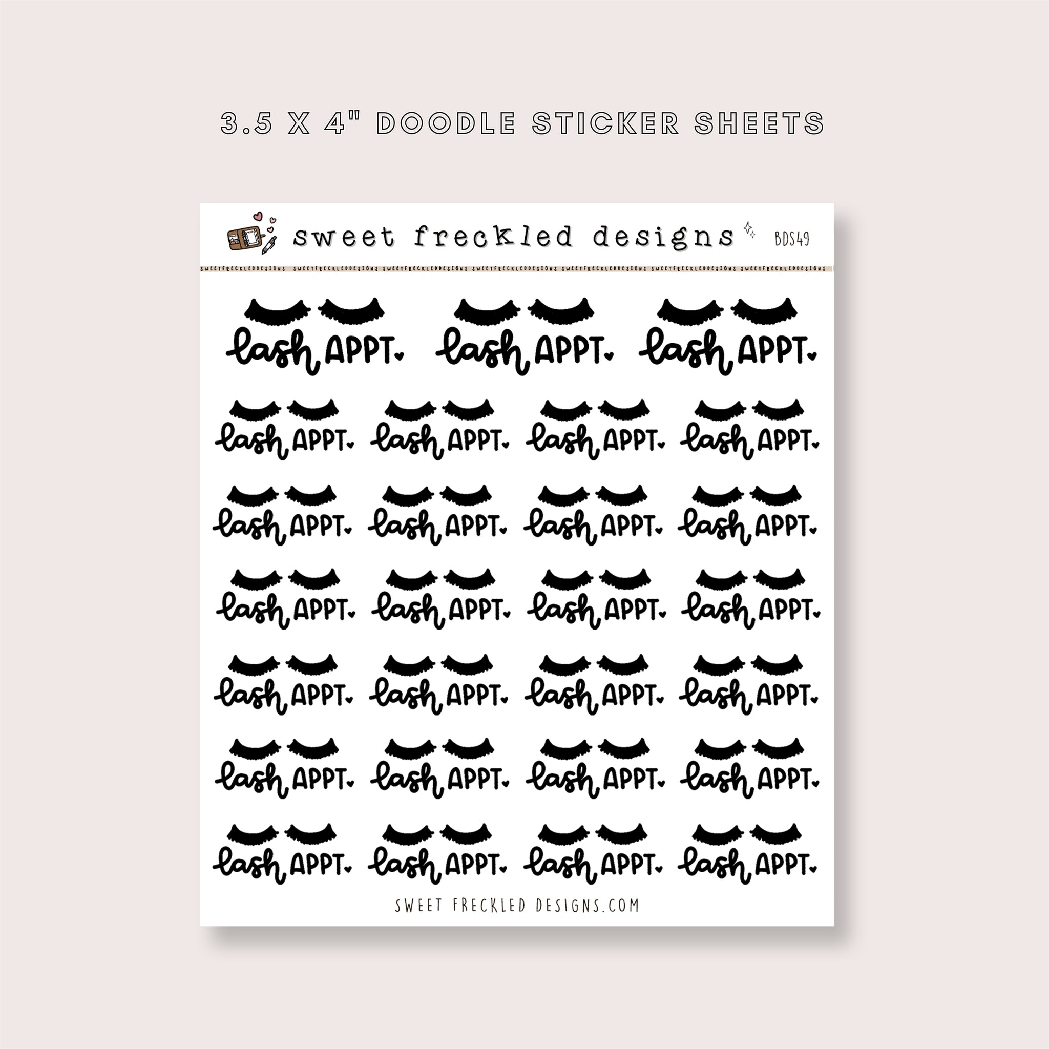 Lashes Appointment Stickers