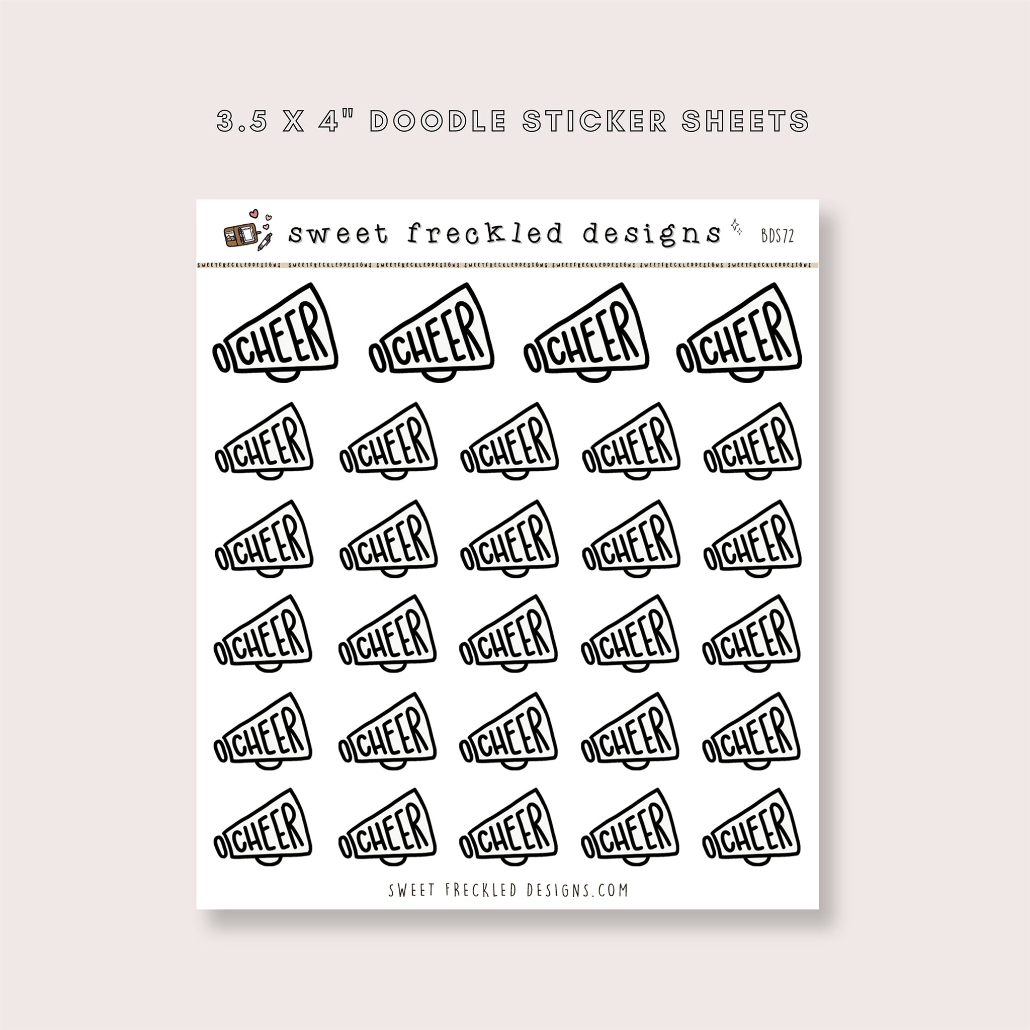 Cheer Microphone Stickers