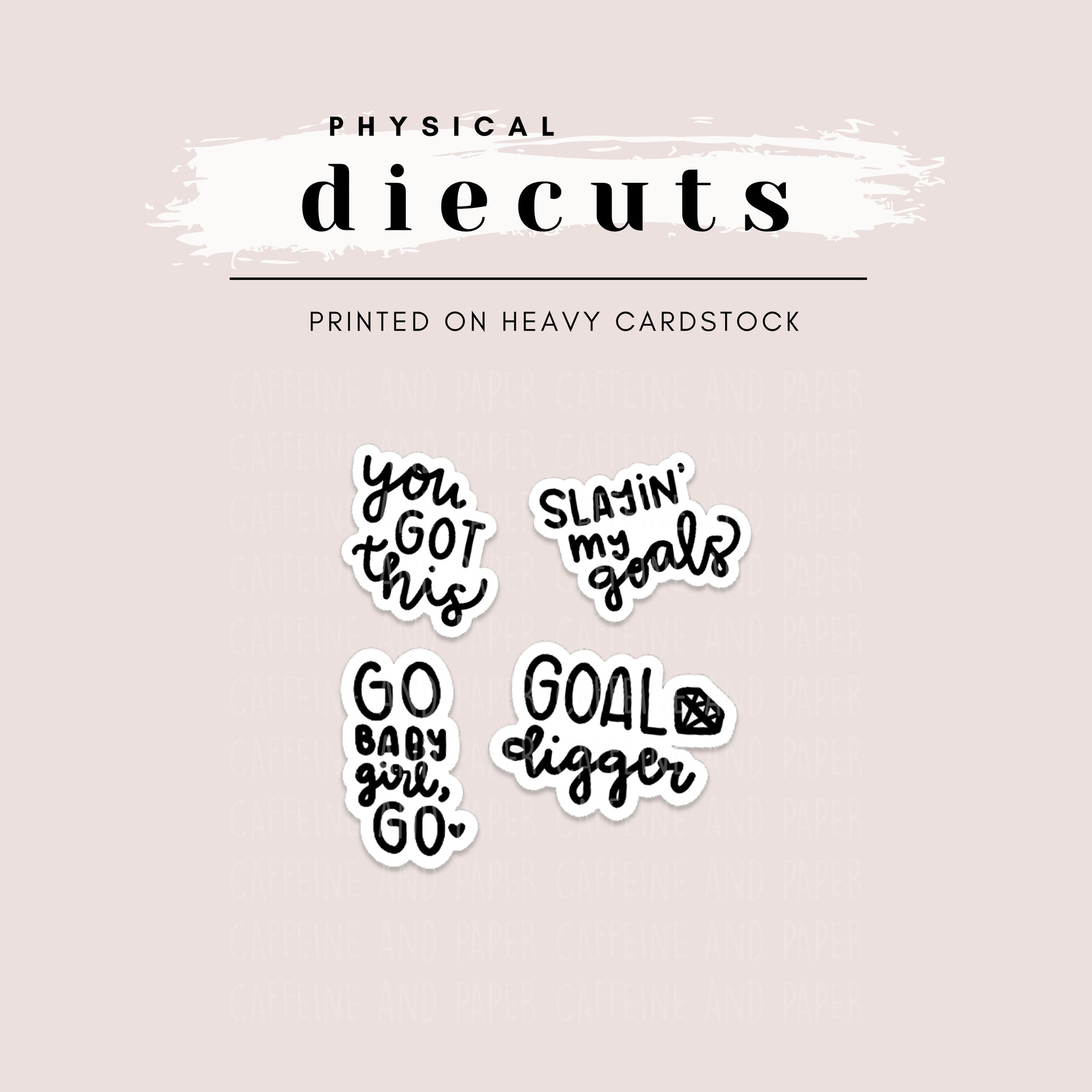 Diecut Set - Get It Girl Positive Sayings