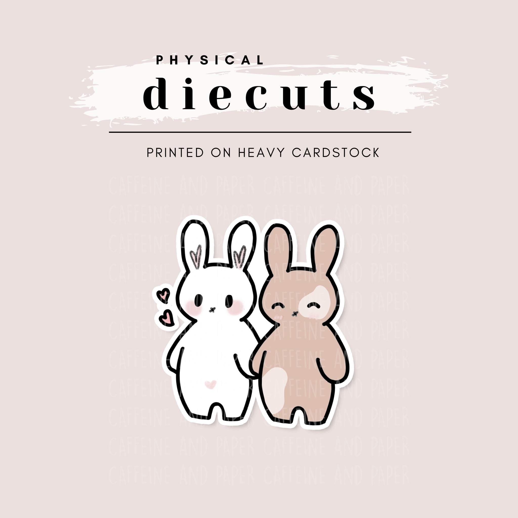 Diecut - Latte the Bunny with Macchiato Love Partners
