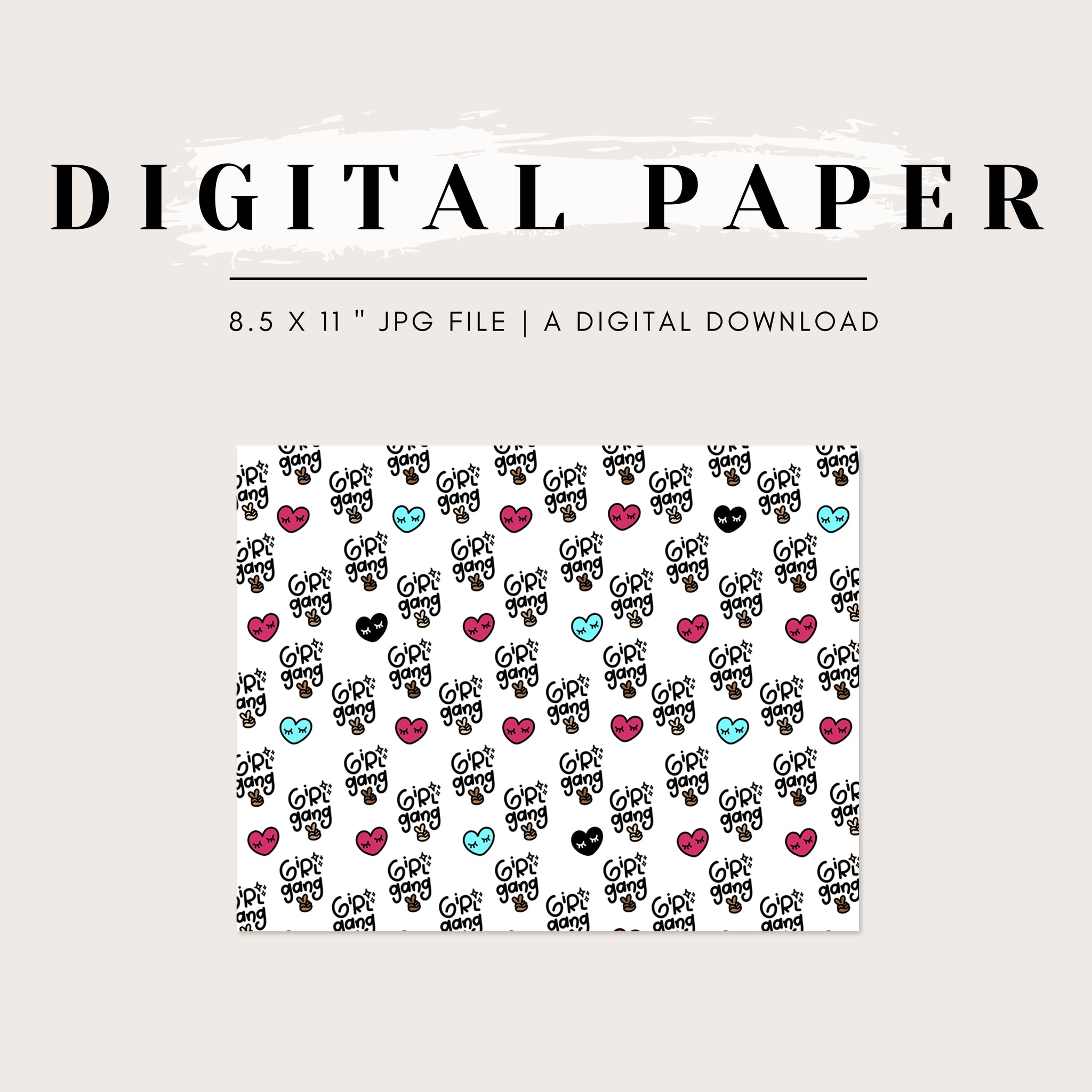 Digital Paper - Girl Gang
