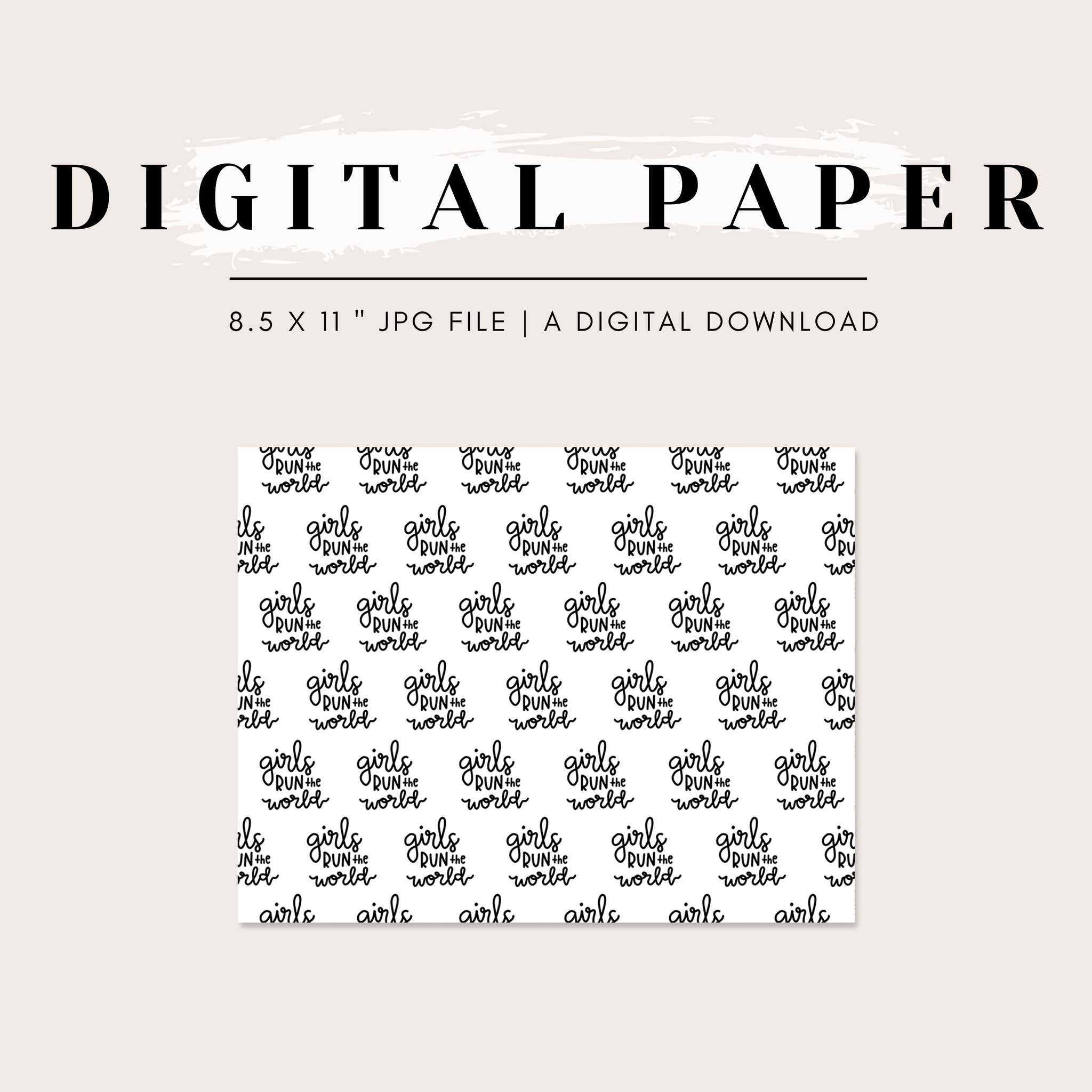 Digital Paper - Girls Run the World