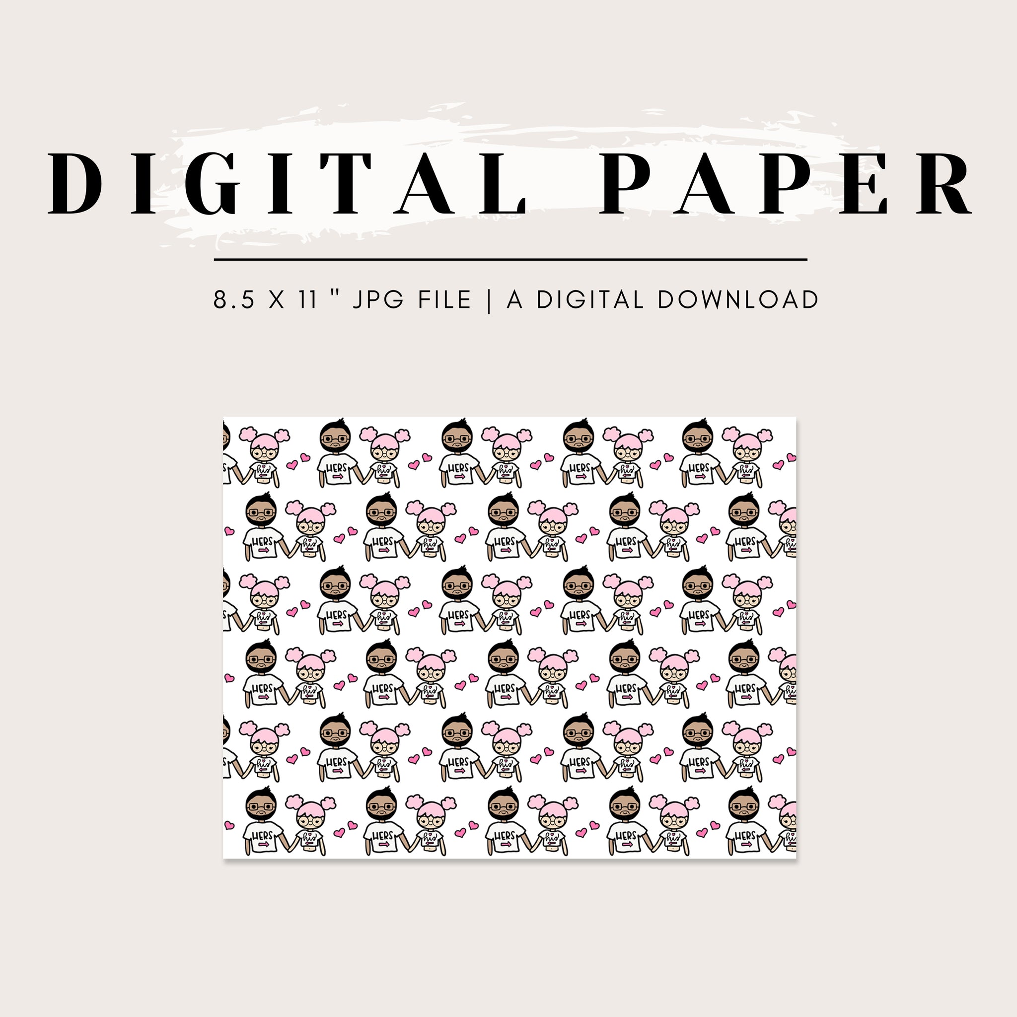 Digital Paper - Lola and Bae Love