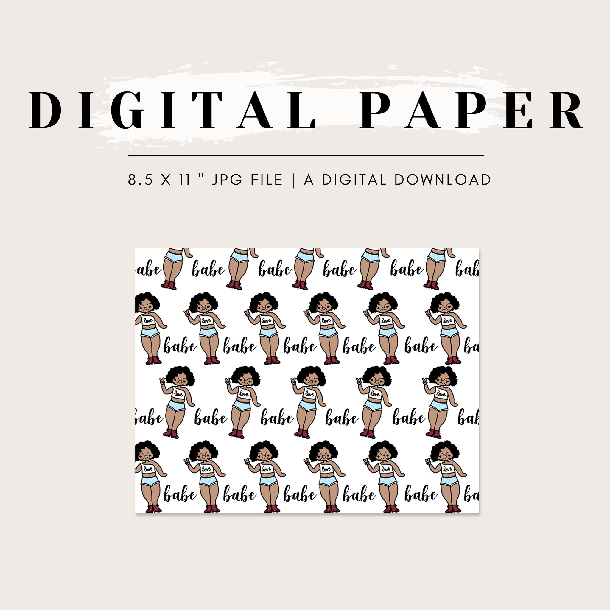 Digital Paper - Maya the Thick Babe