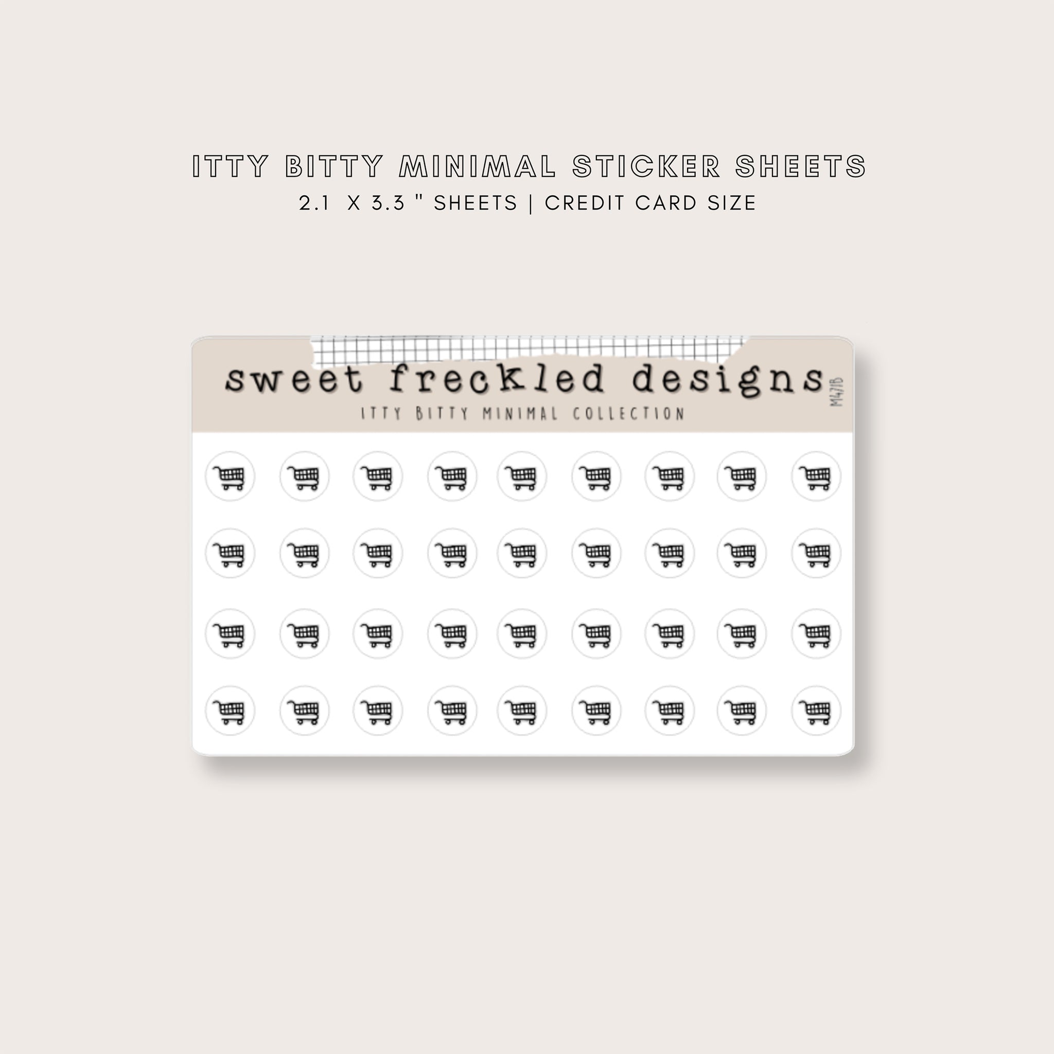 ITTY BITTY Shopping Cart Groceries Stickers