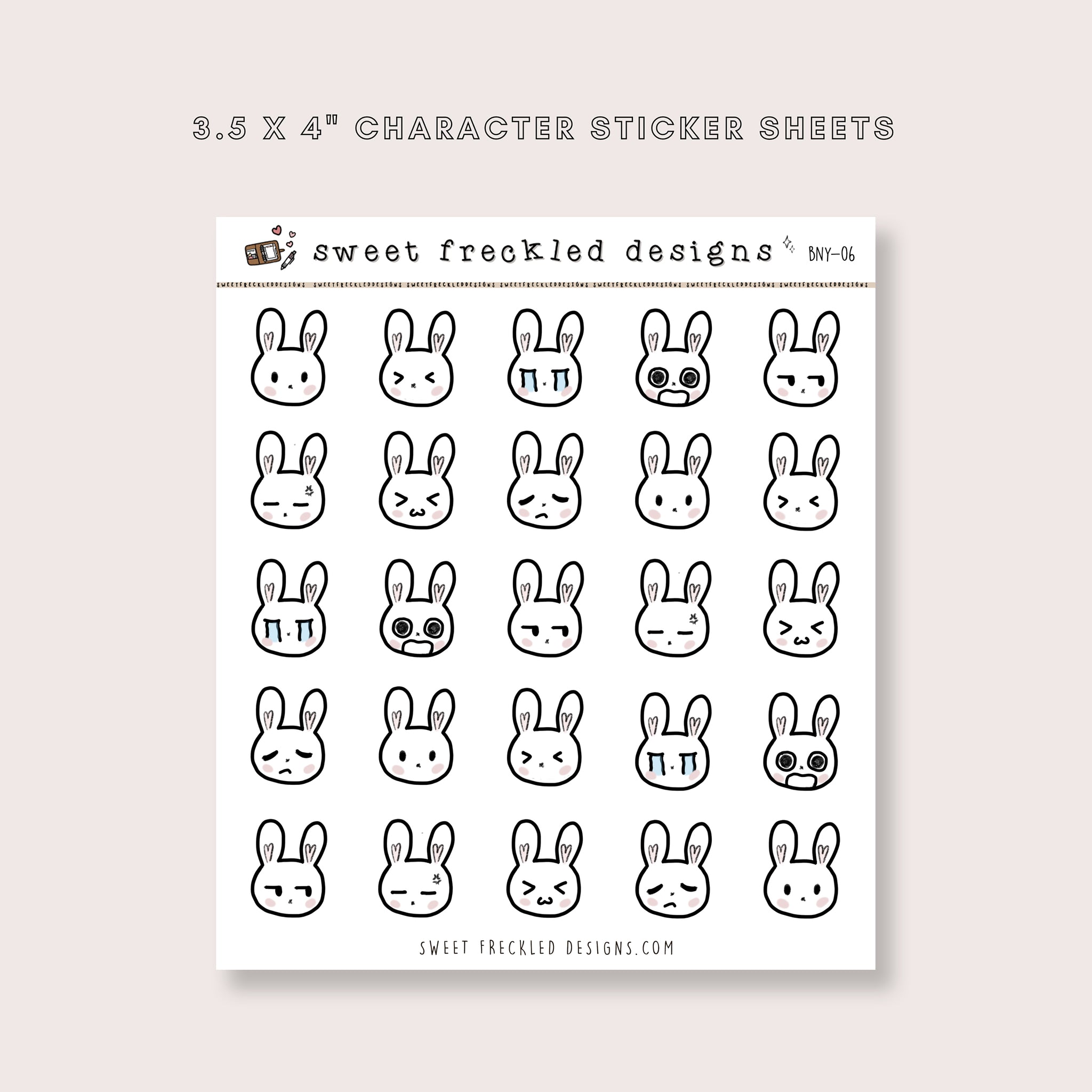 Latte the Bunny Emotis Stickers