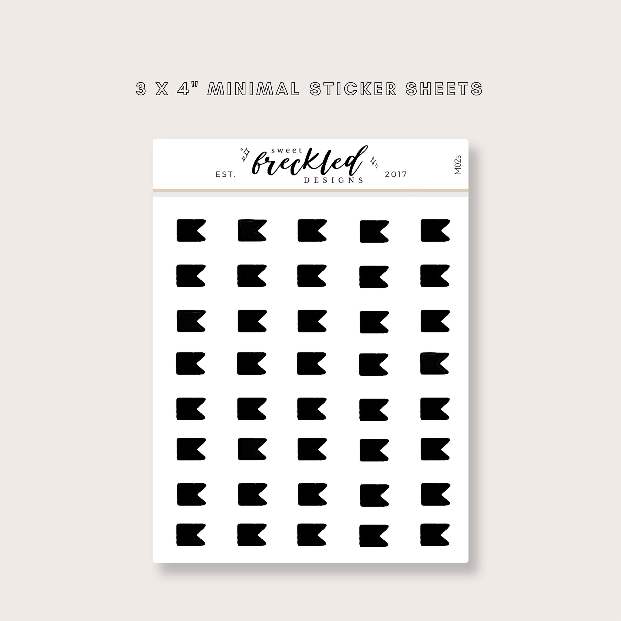 Minimalistic Mini Page Flags Stickers (3 Colors Available)