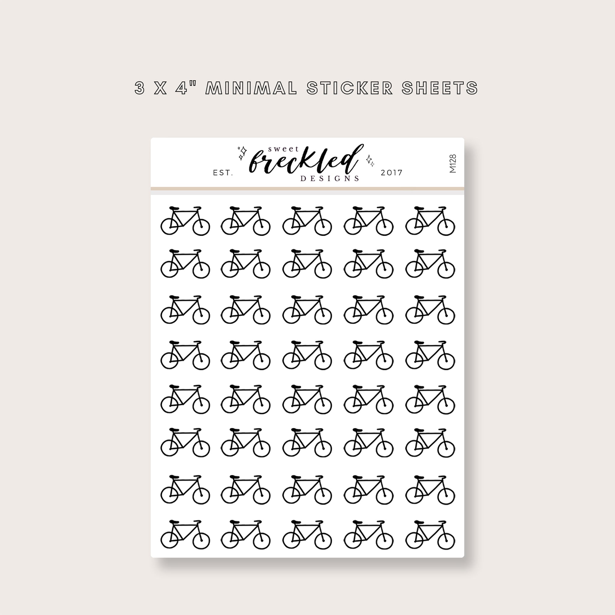 Minimalistic Mini Bike Stickers